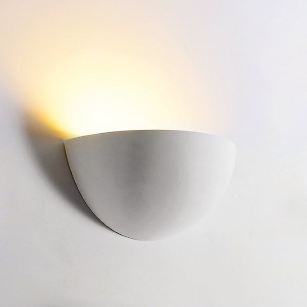 Intergral Indoor Deco Paintable Plaster Florina Wall Light 40W (White