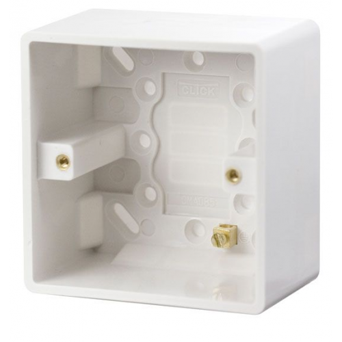 1 Gang 47mm Deep Pattress Box With Earth Terminal CMA085 UK