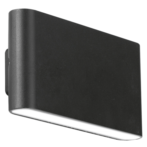 12W IP65 Fixed Up/down Led Wall Light Black 4000K ENWL82BLK/40 UK