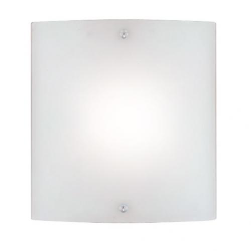 Frosted Glass Square Wall Light With Chrome Trim