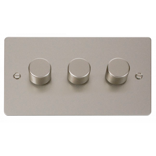Click FPPN153 Flat Plate 3gang 2way 400w Dimmer Switch Define