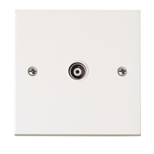 Click Scolmore Isolated Coaxial Socket Single Outlet PRW158 UK