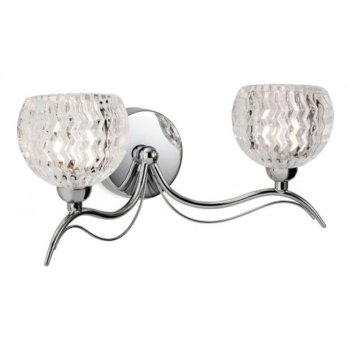 Firstlight blanche 2 light wall light, chrome wall lights, 8618CH UK