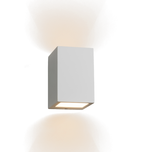 Knightsbridge 230v G9 40w Cuboid Up And Down Plaster Wall Light PWL6 UK
