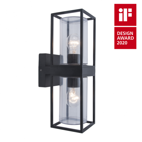 Lutec Flair Wall Light E27 IP44 (Black) 5288804012 UK