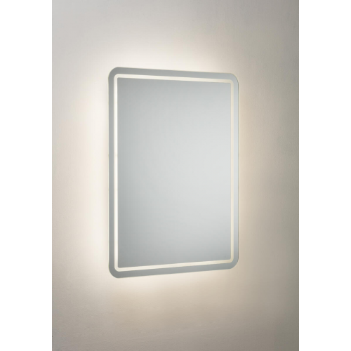 Knightsbridge 230v Ip44 600 X 450mm Back lit Led Bathroom Mirror With Demister Shaver Socket And