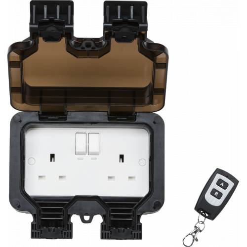 Knightsbridge Remote Controlled Ip66 13a 2g Outdoor Socket OP9R UK