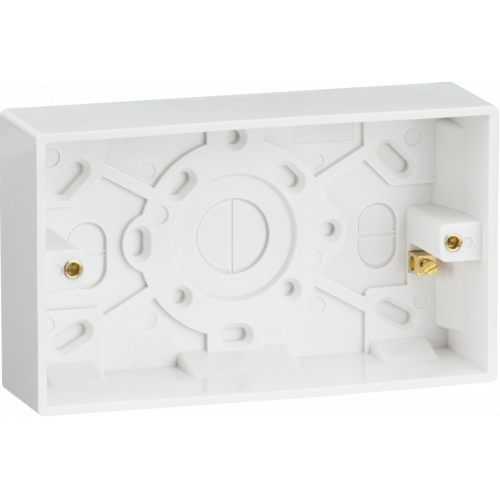 ML ACCESSORIES Double 35mm Pattress Box With Earth Terminal SN1800 UK