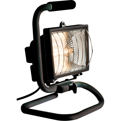 ML Accessories, IP54 500W, Portable Halogen Enclosed Floodlight FL06BK UK