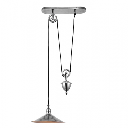 Saxby Lighting Victoria Rise Fall Pendant Antique Silver