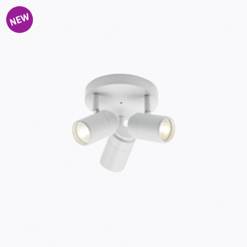 Saxby Knight 35W Triple Chrome Plated Adjustable IP44 Bathroom Ceiling Spot Light