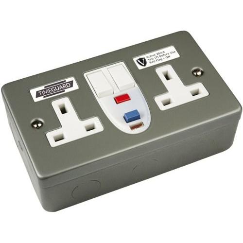 Valiance Rcd Twin Metal Socket Active RCD07MAV UK