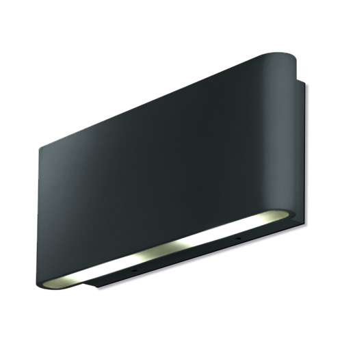 Black Aurora Outdoor LED Wall Light Up or Down 240v IP54. 9w