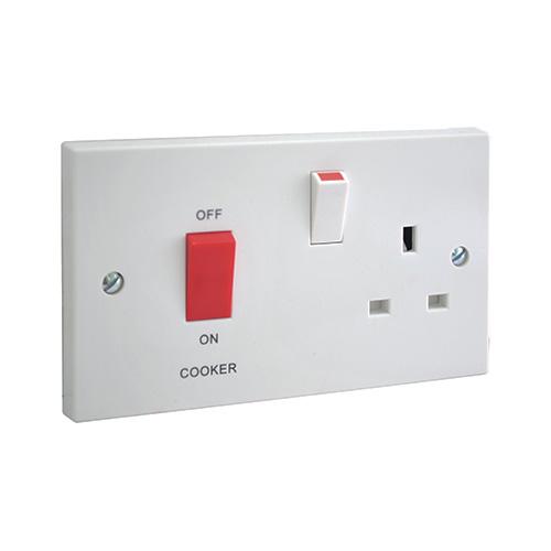 BG double pole cooker control unit, 13 amp single socket outlet, 971 UK
