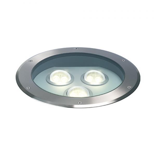 Collingwood Led Drive Over Light Ground Lights Lighting Collingwood Triple Led Driver Over Light Stainless Steel