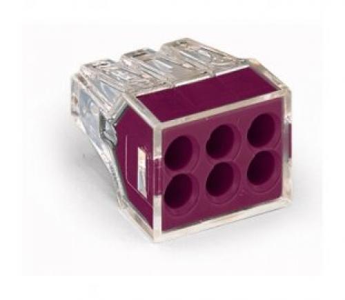 Wago 6 port connector, push wire connectors, 773-106 UK