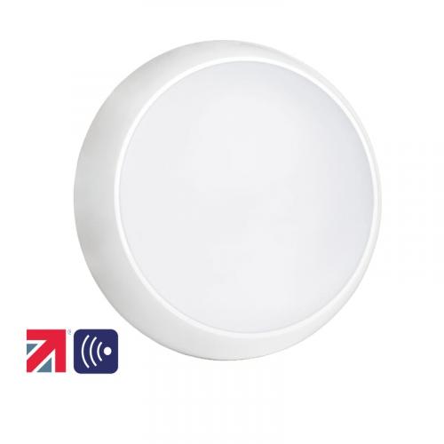 NET LED Duxford 2D IP54 Microwave Sensor Bulkhead 16W (TriColour) NET