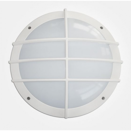 Eterna Aluminium Grill Emergency Wall Light (ALEM3WHGRI) UK