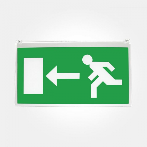 Eterna Left/right Sign For Recessed Emergency Fitting (Green)
