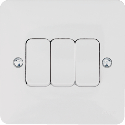 Hager 3 Gang 2 Way Wall Switch Hager Sollysta Switches Wmps32 Uk