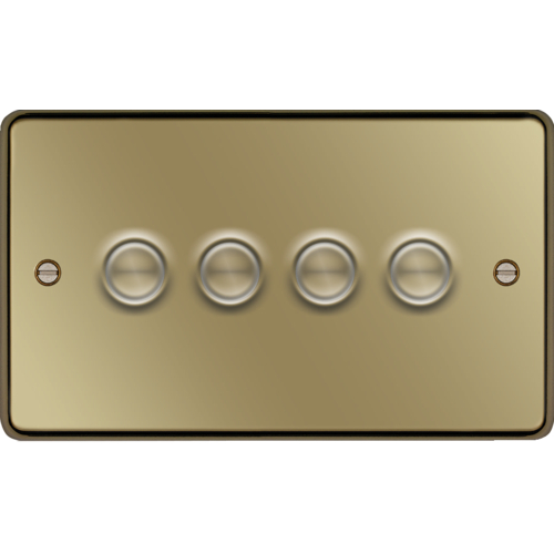 4 gang dimmer, dimmer switches, wiring accessories, WRDS4PB, Hager UK
