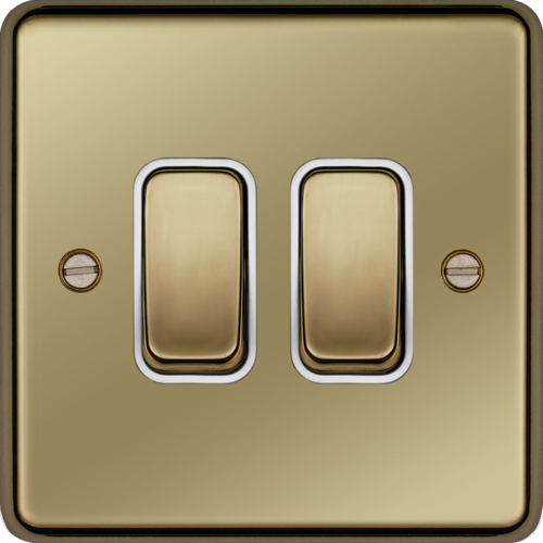 10AX 2G 2 way wall switch, wall switches, accessories, WRPS22PBW, Hager UK