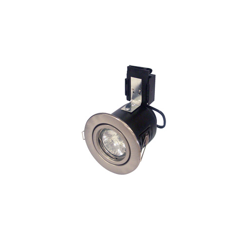 Robus Directional Pressed Steel Fire Rated DownLight (Brushed Chrome)