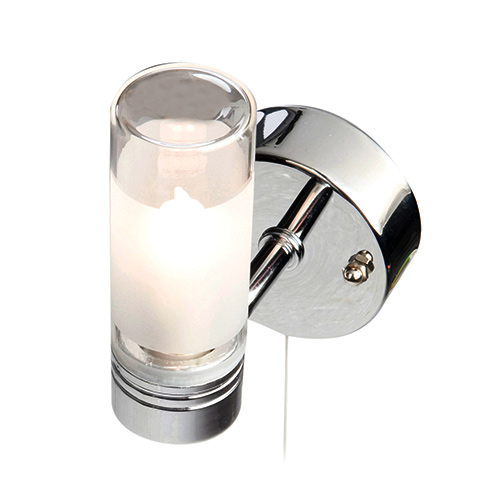 Single chrome G9 bathroom wall light, wall lighting, RG9125P03, Robus UK