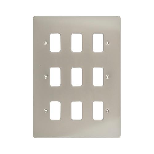 9 gang grid plate Stainless Steel, wiring accessories, GUG09GSS