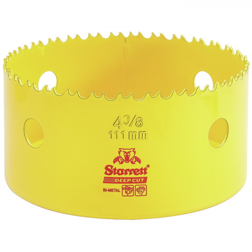 Starrett 111mm Fast Cut Bi Metal Hole Saw (Yellow) FCH0438 UK