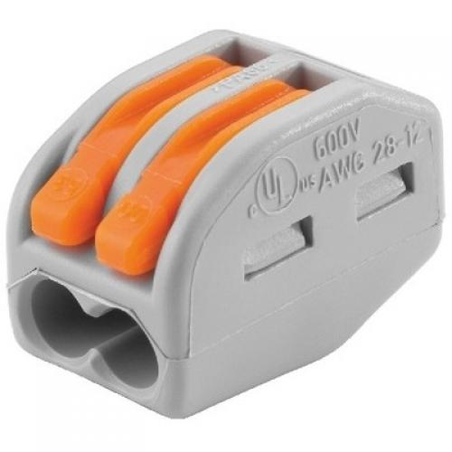 Wago connecting terminals, 2 pole connecting terminal, 222412 UK