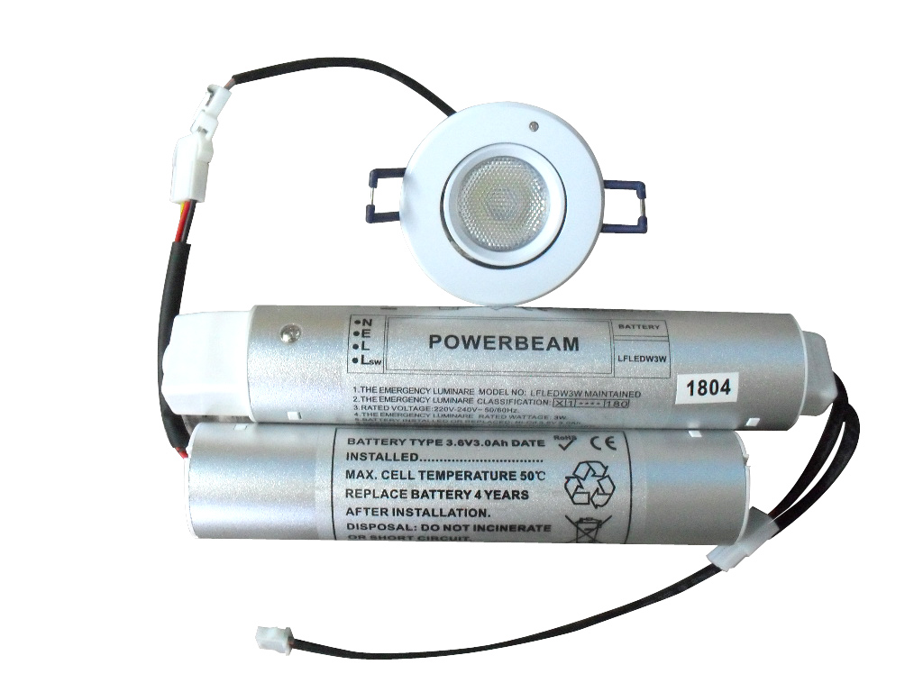 Red Arrow emergency 3W LED fitting, emergency LED light kits, LFLED3W UK