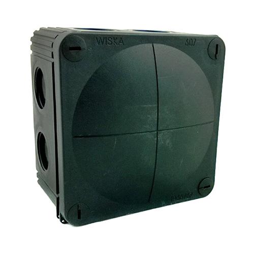 Wiska Waterproof Junction Box with 5 Pole Screw Terminal (Black)