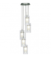 Searchlight Duo I Ss Double Gls 5Lt Pendant