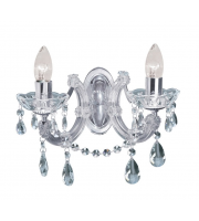 Searchlight Marie Therese - 2LT Wall Bracket Chrome Clear Crystal Glass ON SALE