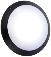 Saxby Lighting 78607  Seran Microwave plain IP65 12W daylight white (Matt Black) 