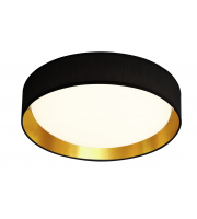 Searchlight Gianna 37Cm 1Lt Led Flush Ceiling Light Acrylic Black Shade/Gold