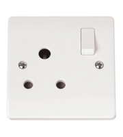 Click Scolmore 15A Round Pin Switched Socket 