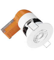 Aurora Lighting 220-240V 6W IP65 Fixed Dimmable Fire Rated Led Downlight 4000K (White)