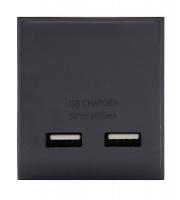 Retrotouch USB Charger 2.1A Module 50 x 50mm (Black) 