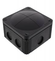 Wiska 607/5/2xKRM25/20 Combi Waterproof Junction Box (Black)