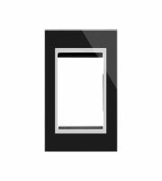 Retrotouch Crystal 2 Gang Module Plate (Black CT)