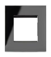 Retrotouch Crystal 2 Gang Module Plate (Black PG)