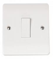 Click Scolmore 1-gang 1-way 10a Plate Switch