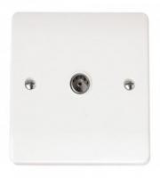 Click Scolmore Coaxial Socket Single Outlet