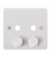 Click CMA146PL Mode 2 Gang Single Dimmer Plate & Knobs MODE