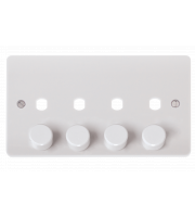 Click CMA148PL Mode 4 Gang Double Dimmer Plate & Knobs MODE
