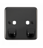 Click DPBN152PL Dpbn 2 Gang Double Dimmer Plate & Knobs Deco Plus