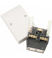 Click PRW217 45a Easyfit Dual Appliance Outlet Plate Polar