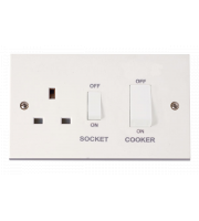 Click PRW504 45a Dp Switch+13a Dp Switched Socket Polar
